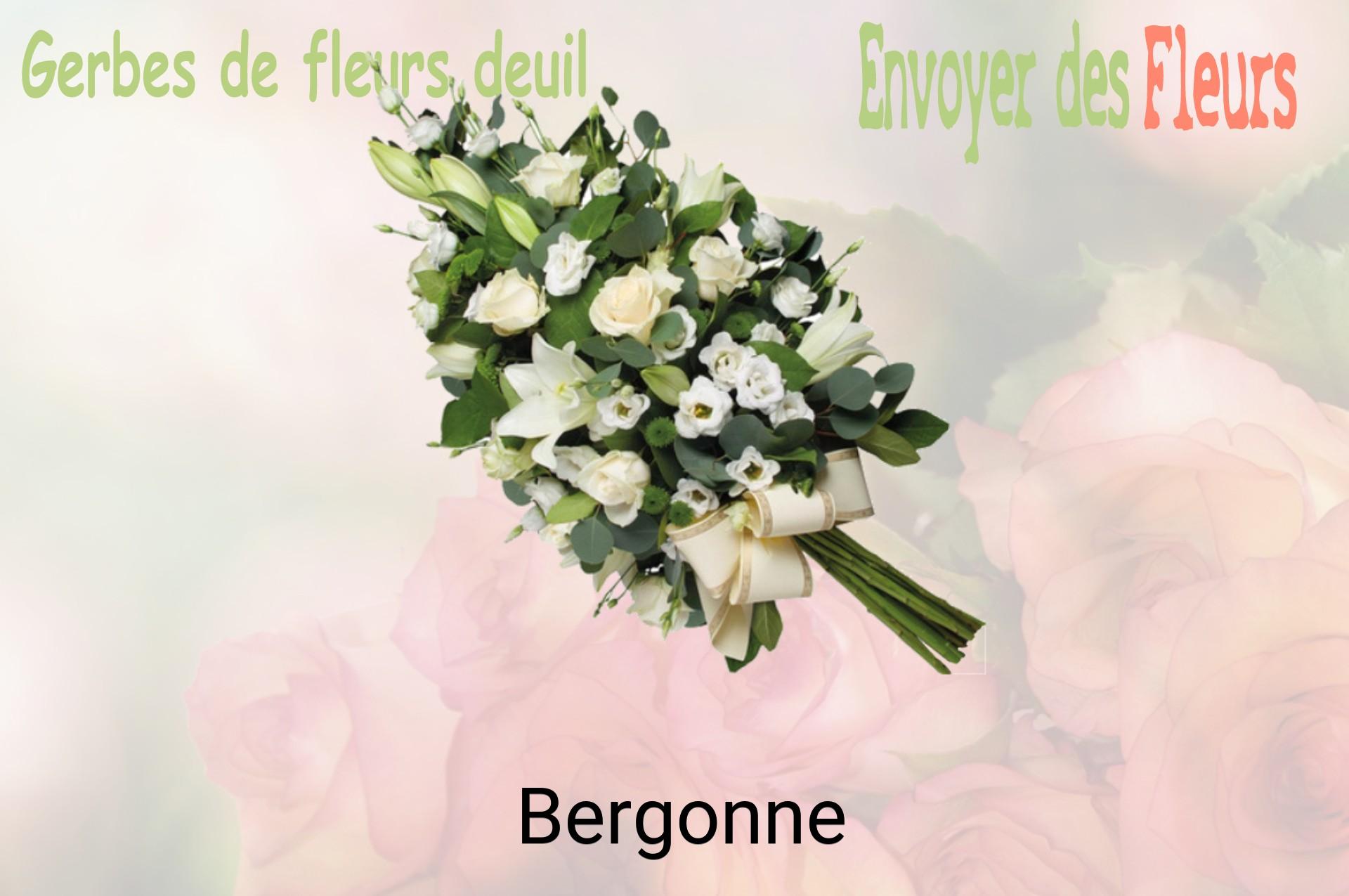 Gerbe de fleurs de deuil livrée à Bergonne
